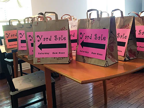 Paper Bag Yard Sale Signs