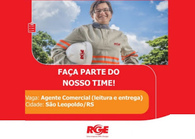 RGE seleciona Agente Comercial em São Leopoldo