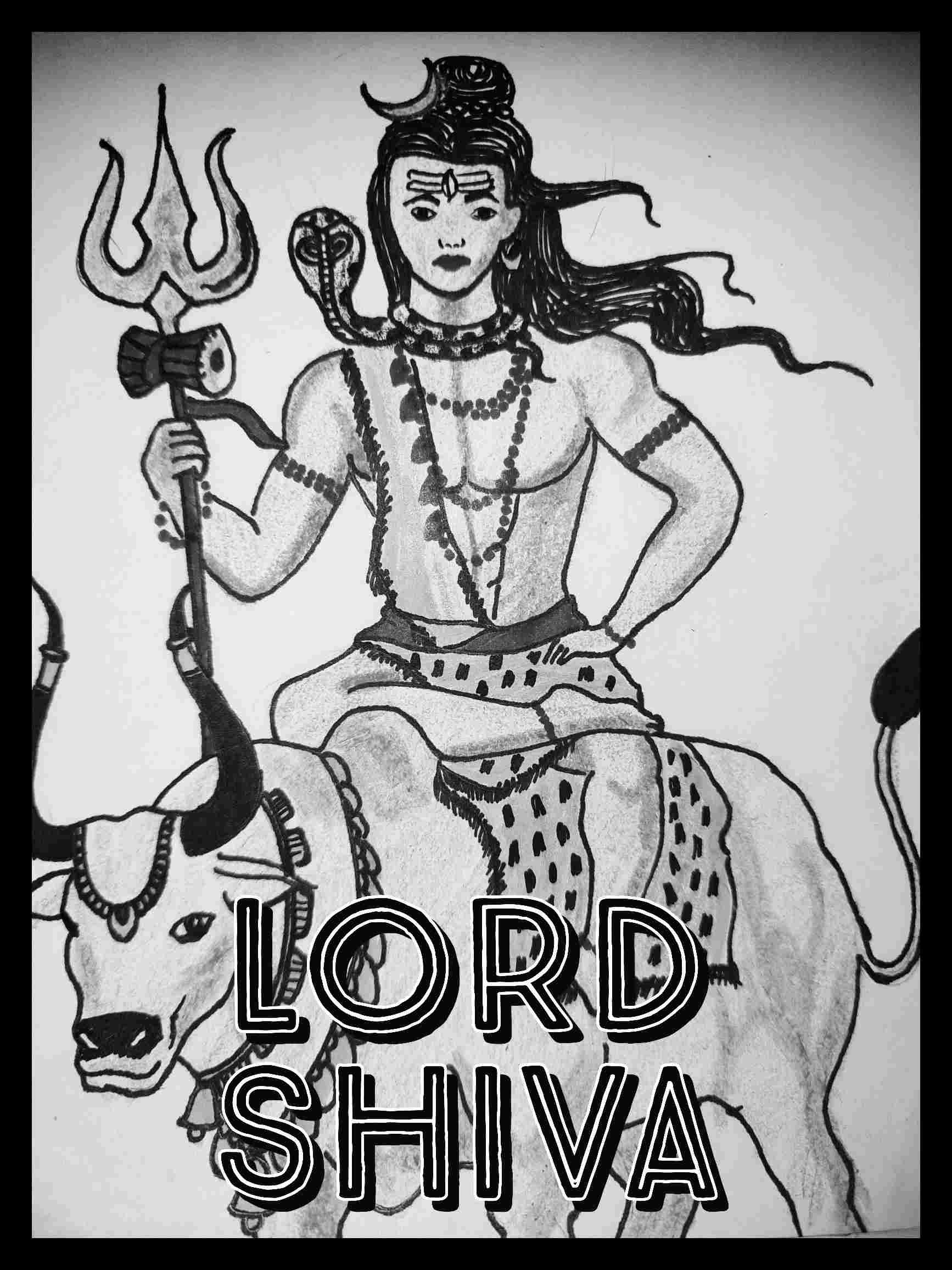 Sketch of Lord Shiva