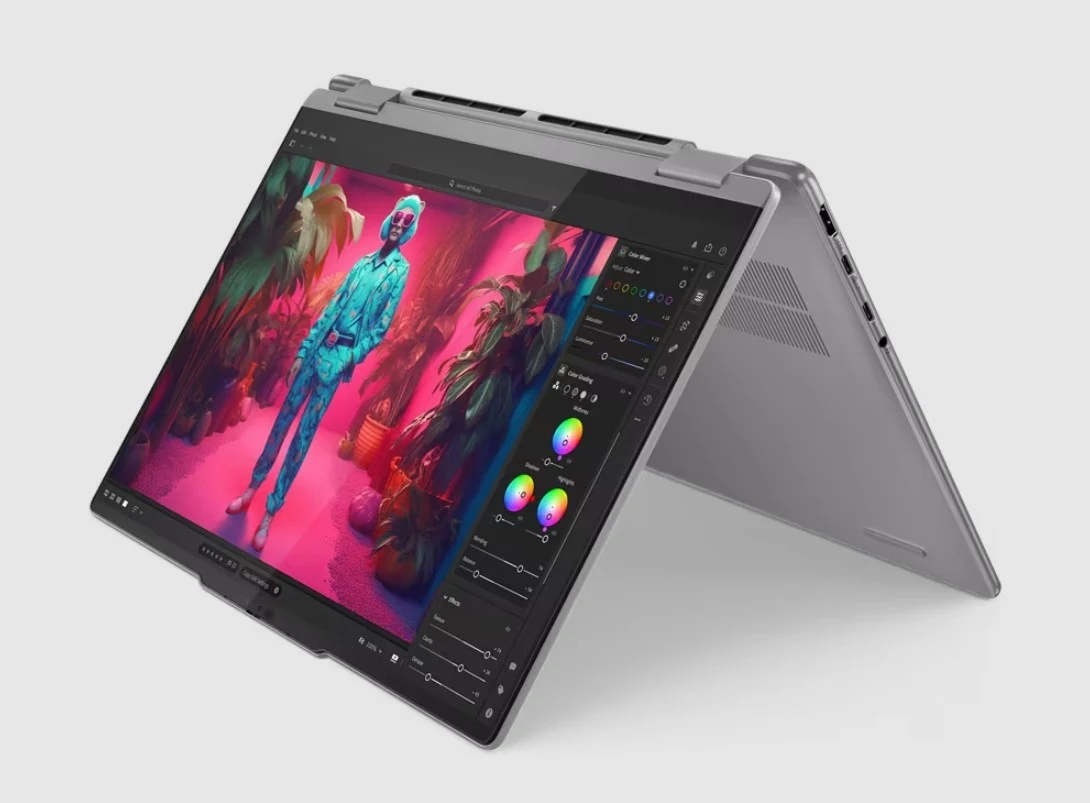 Laptop Hybrid Lenovo Yoga 7 2-in-1 14AHP9 0TID dengan Fitur AI Bertenaga AMD Ryzen 7 8840HS