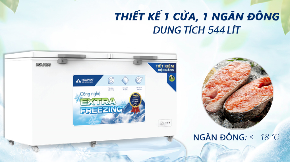 Tủ đông Hòa Phát 544 lít HPF AD6544 - Dung tích