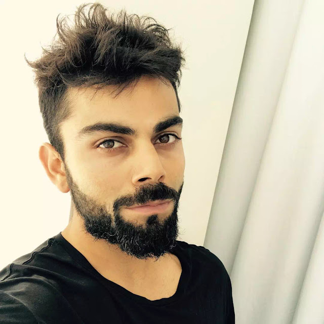 Virat Kohli Messy Fade Hairstyle