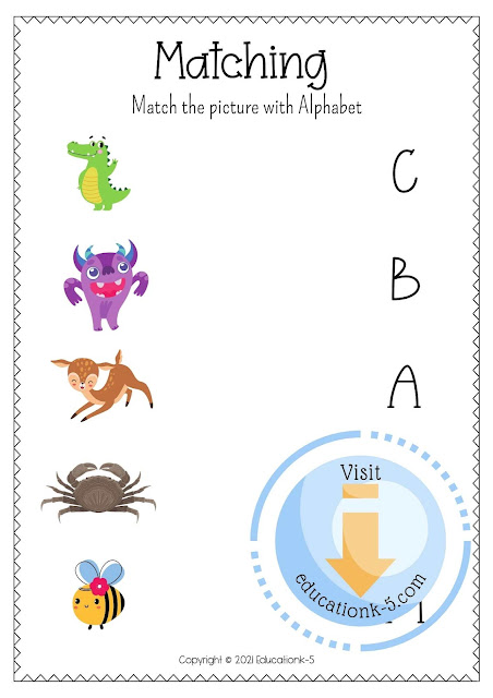 Match the pictures with alphabet
