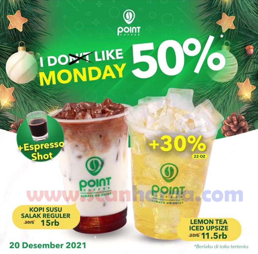 Point Coffee Promo I Like Monday Tiap Senin Diskon 50%
