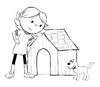 Emily Elizabeth and Clifford coloring page