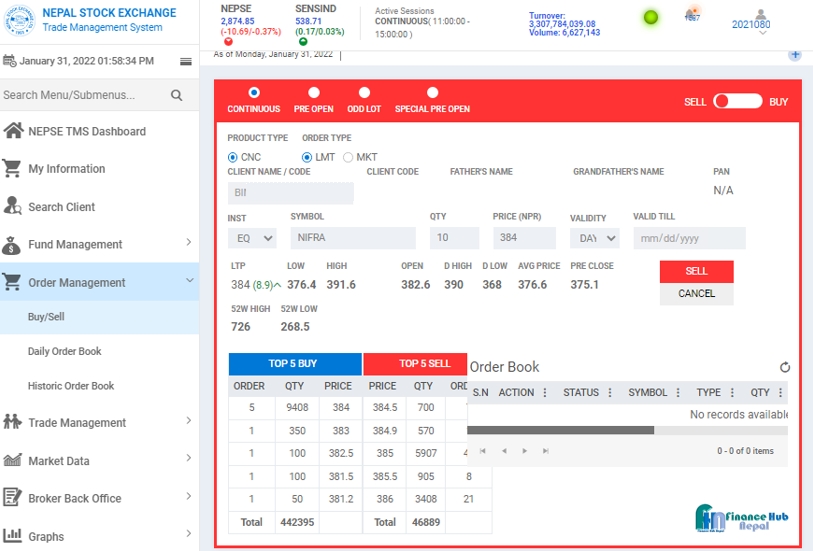 How to Buy and Sell share with NEPSE Online Trading System 12