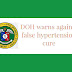 DOH warns against false hypertension cure