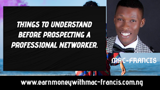 NETWORK MARKETING TRAINING: THINGS TO UNDERSTAND BEFORE PROSPECTING A PROFESSIONAL NETWORKER.   