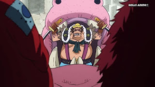 ワンピースアニメ 919話 ワノ国編 | ONE PIECE 囚人採掘場 副看守長 真打ち ドボン カバのSMILE