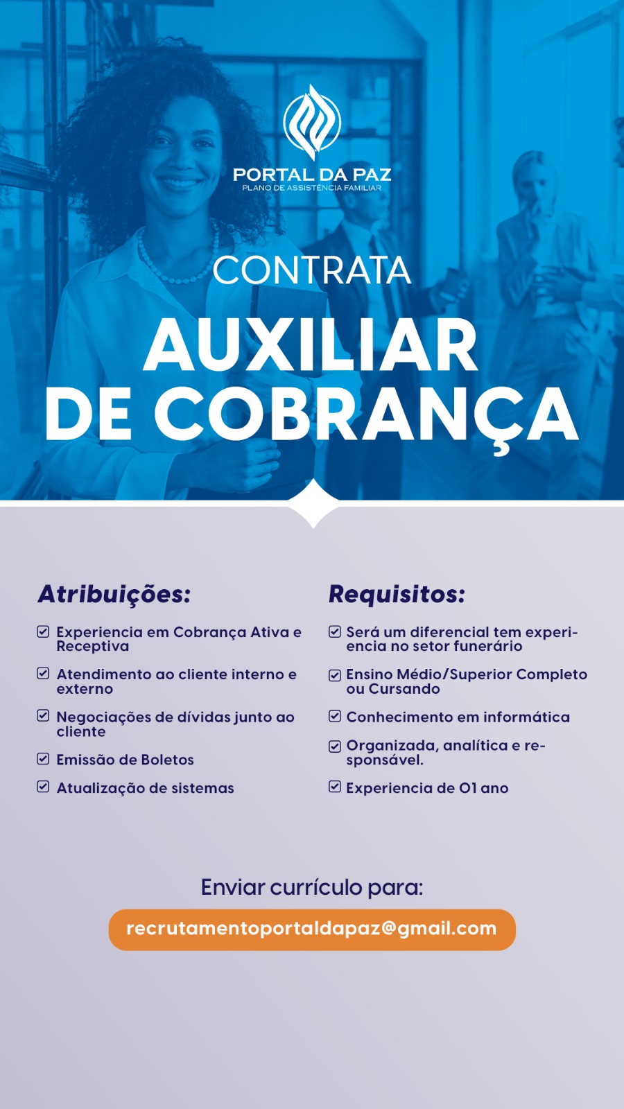 AUXILIAR DE COBRANÇA em Fortaleza/CE