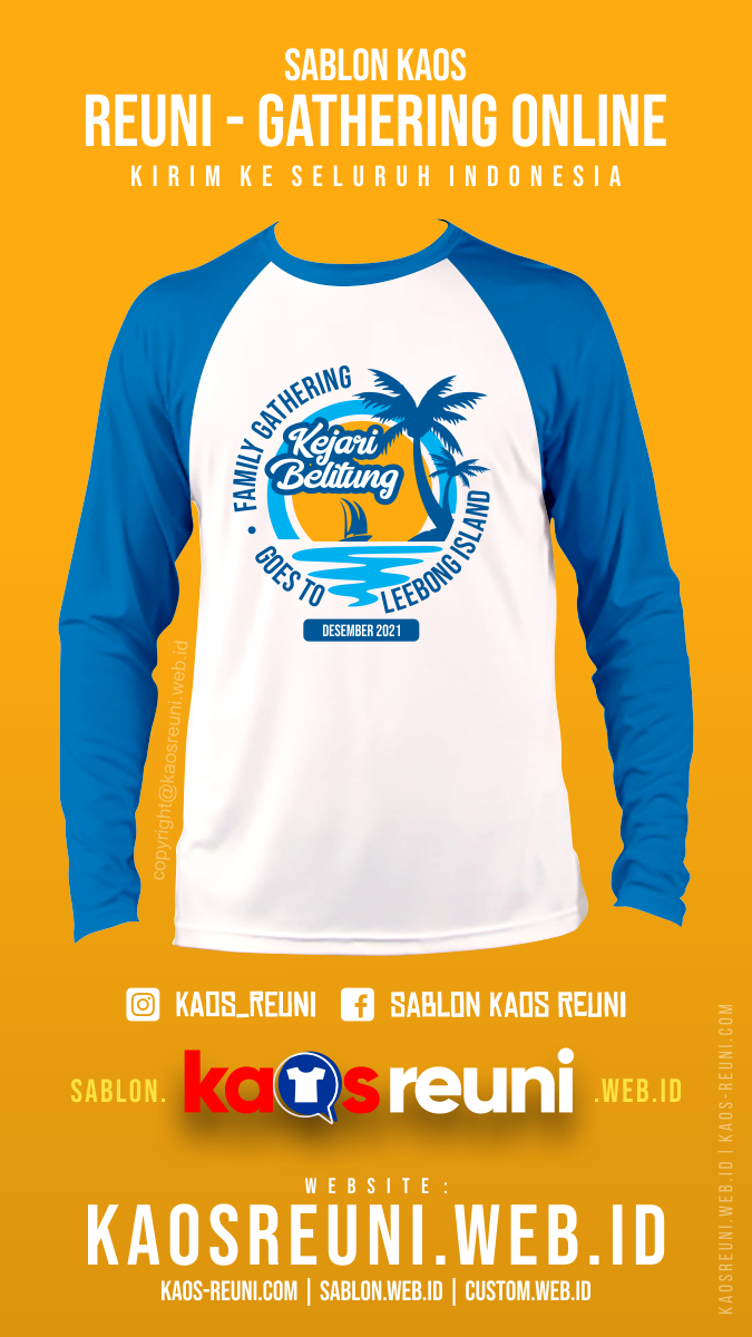 Desain Sablon Kaos Gathering Kejari Belitung Go To Leebong Island 2021 - Kaos Gathering Online