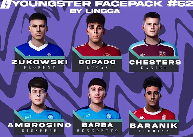Youngster Facepack V52 For eFootball PES 2021