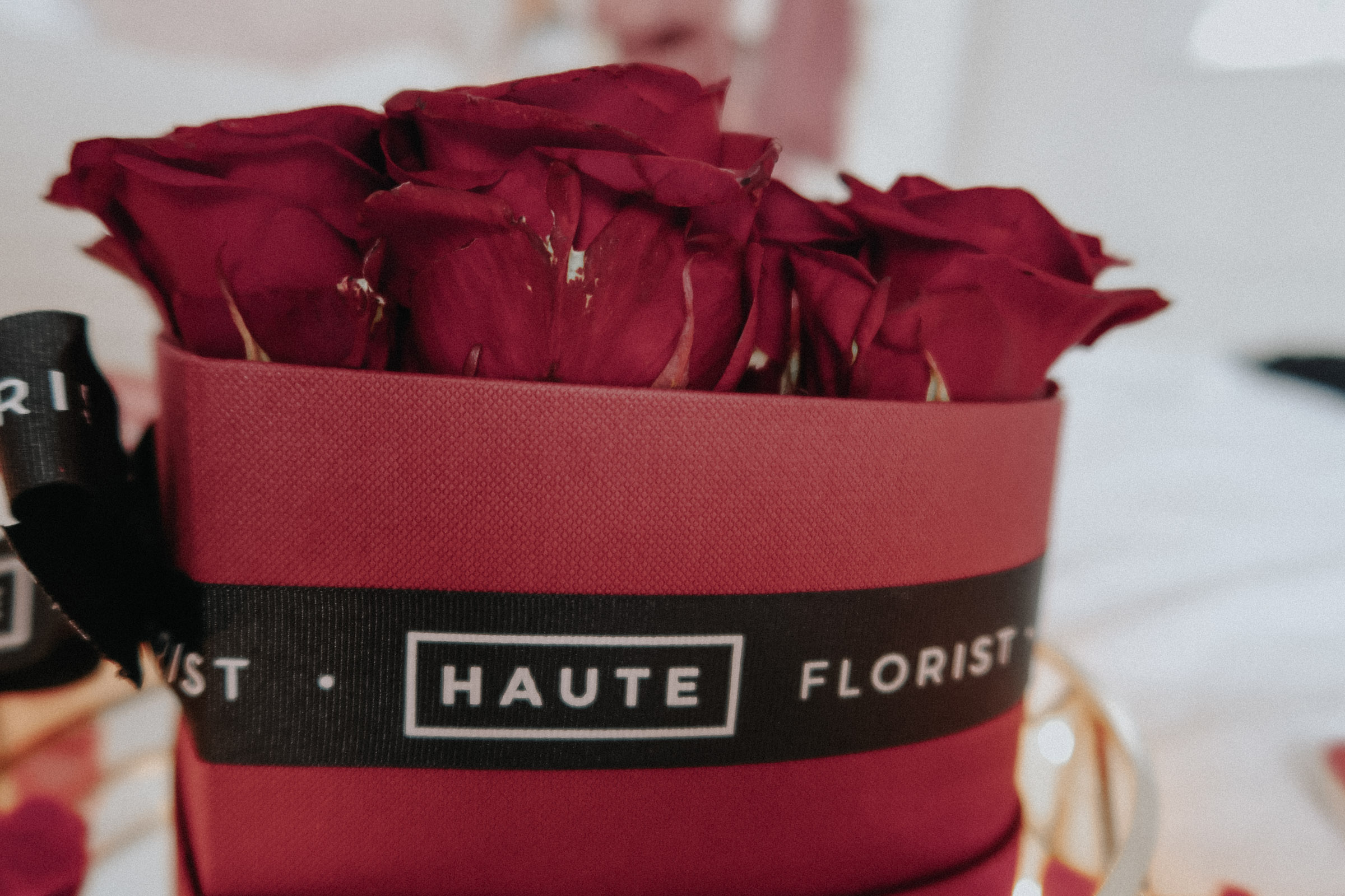 Haute Florist heart shaped hatbox