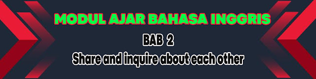 Modul Ajar Bahasa Inggris Kelas 7 BAB 2 Share and inquire about each other