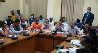 CM pushkar dhaami at disaster meeting