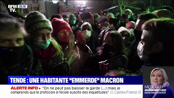 [VIDEO] « Je t’emmerde ! » : le message brandi par une femme devant Macron