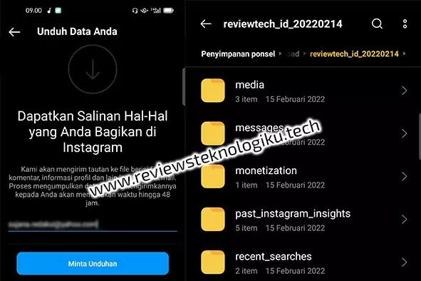 cara backup data instagram di hp android dan iphone