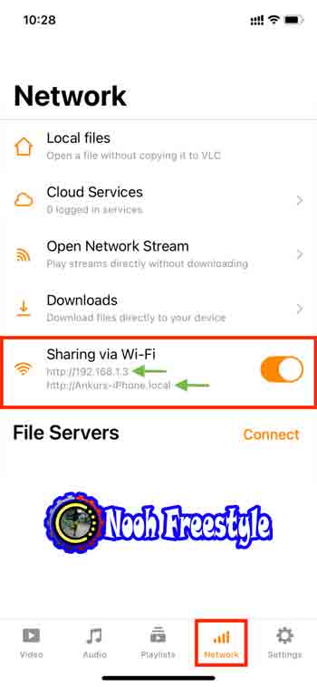 تمكين المشاركة عبر Wi-Fi في VLC على iPhone