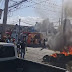 Bloqueos y quema de llantas en Ixtapaluca en protesta por liberación de ladrones de motocicletas 