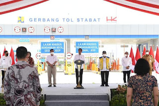 Presiden Jokowi Resmikan Jalan Tol Penghubung Sumut - Aceh