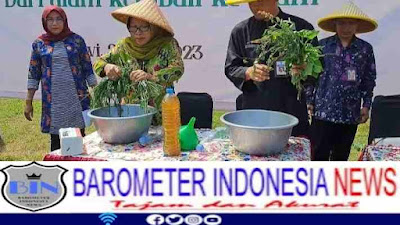 Dinas Ketahanan Pangan dan Pertanian Kabupaten Tegal Adakan Demo Massal Pembuatan Biosoka