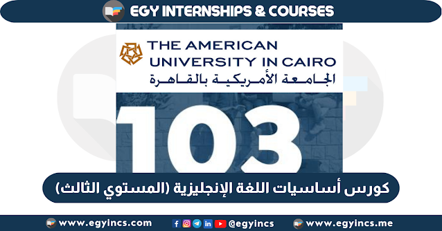 كورس مجاني في أساسيات اللغة الإنجليزية (المستوي الثالث) من الجامعة الأمريكية Foundations of English 103 AUC The American University in Cairo Free Online English Courses