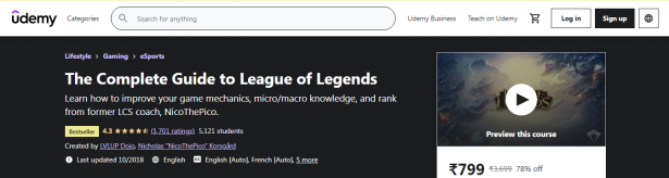 The Complete Guide to League of Legends at Udemy