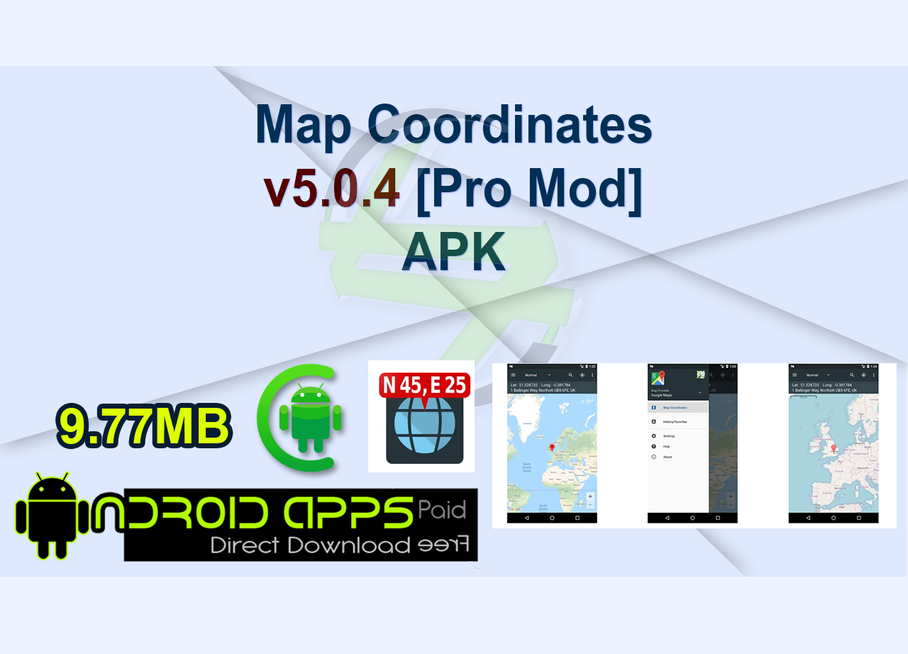 Map Coordinates v5.0.4 [Pro Mod] APK