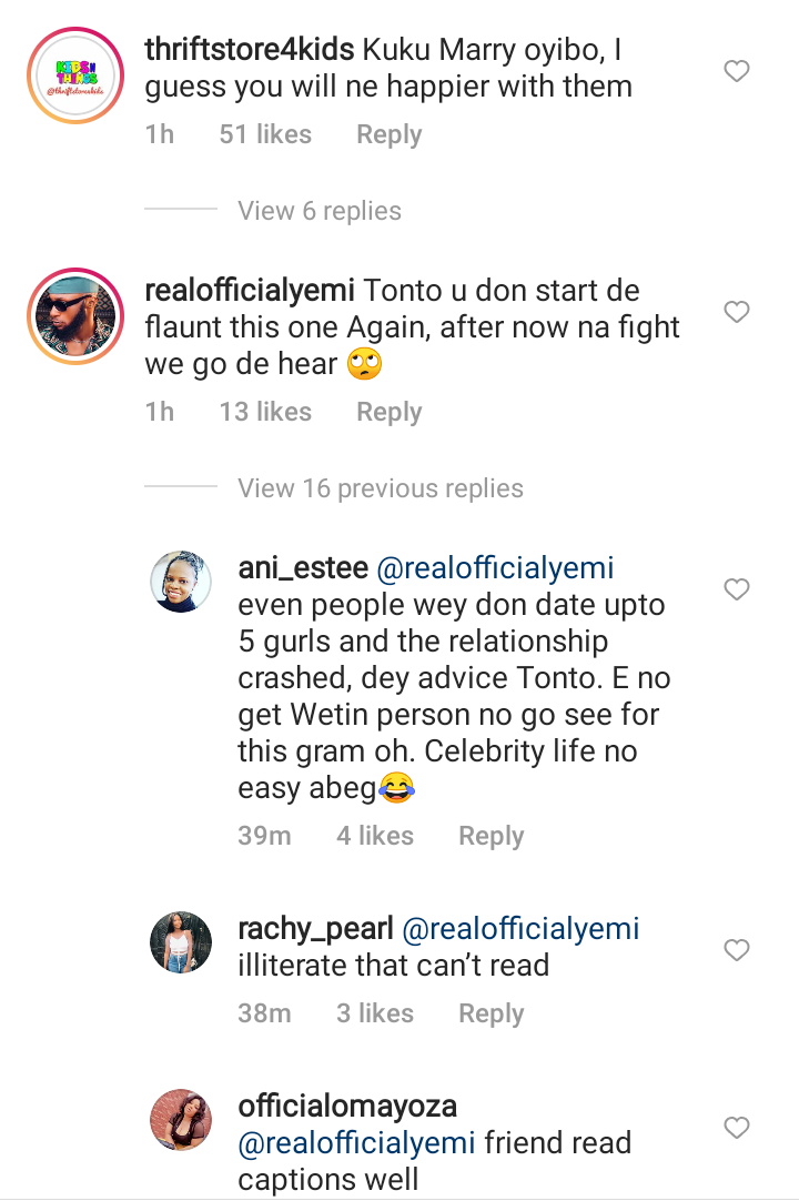 "Madam relationship no fit you, focus on sugar boys" - Man advices actress Tonto Dikeh as she flaunts her new friend