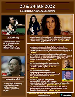 Daily Malayalam Current Affairs 23-24 Jan 2022