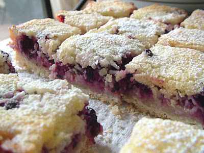 (Low Fat) Blueberry, Lemon and Coconut Squares