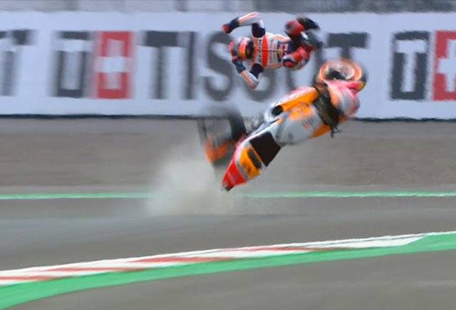 Sesi Warm Up, Marc Marquez Kembali Terjatuh