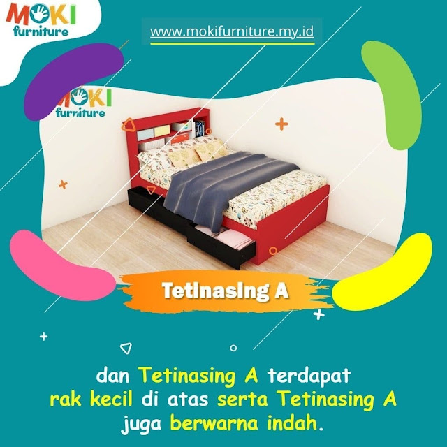 tempat tidur anak single minimalis moki furniture