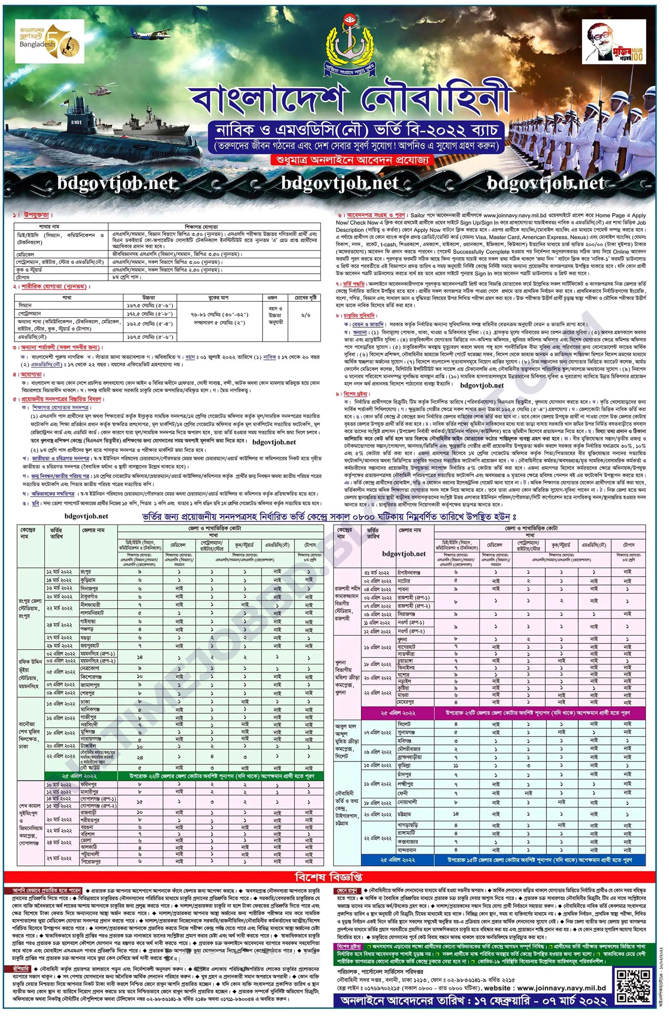 Bangladesh Navy Job Circular 2022 PDF/Image Download alltimejobbd.blogspot.com