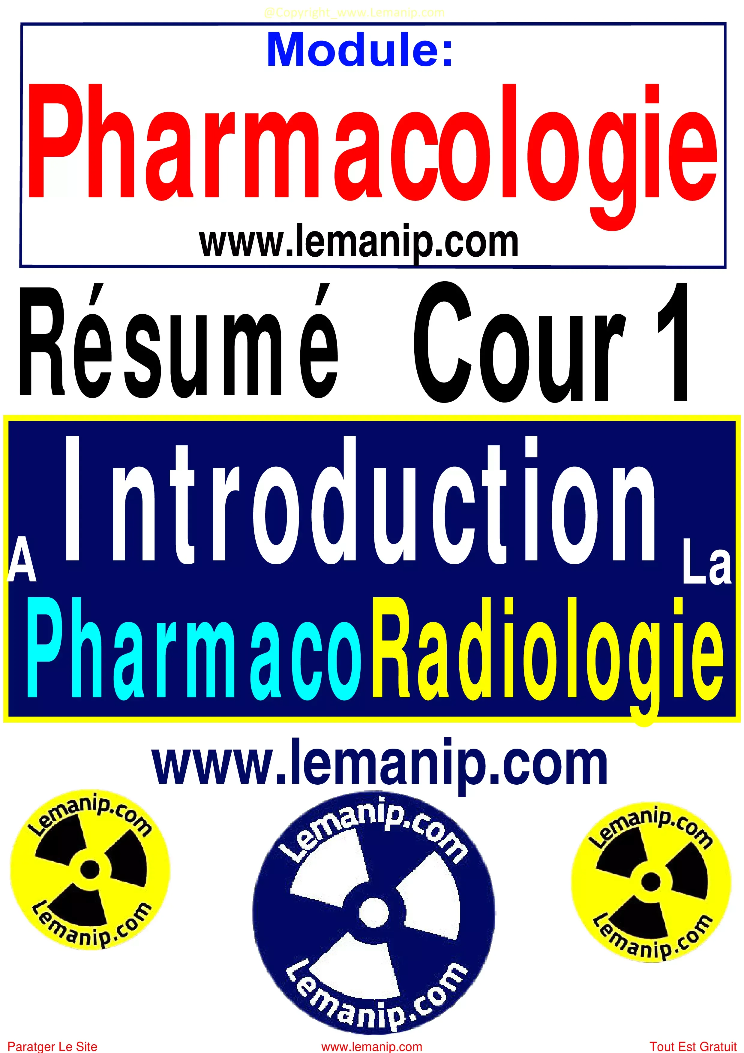 Module Pharmacologie