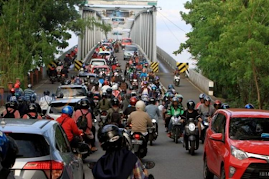 Kemacetan di Jembatan Kapuas Kota Pontianak