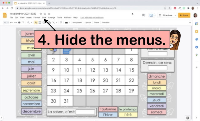 Maximize Google Slides in Edit Mode - hide menus