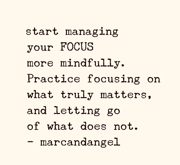 start managing your focus