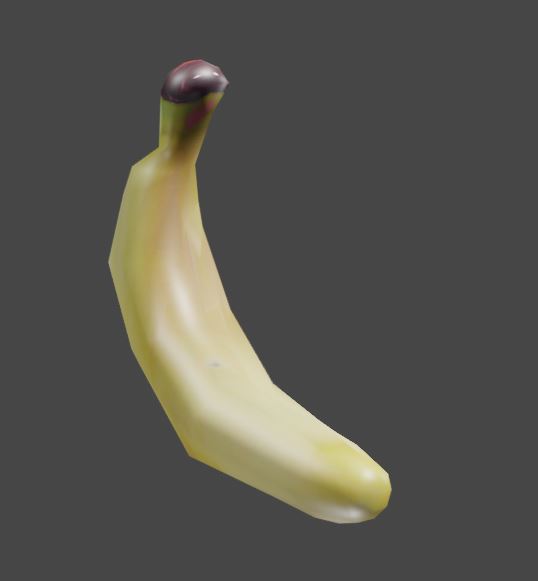 Banana fruit 3d model free blender fbx