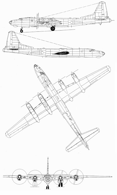 Tupolev Tu-80 Threeview drawing