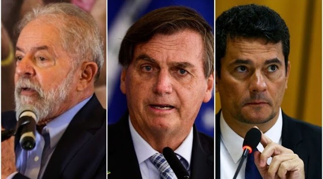 Pesquisa Ipespe: Lula tem 44%, Jair Bolsonaro, 24% e Sergio Moro, 9%