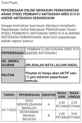 Pembantu antidadah gred s19