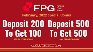 FPG 100% Deposit Bonus - Tradable Bonus