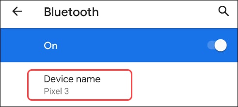 كيفية إعادة تسمية android bluetooth