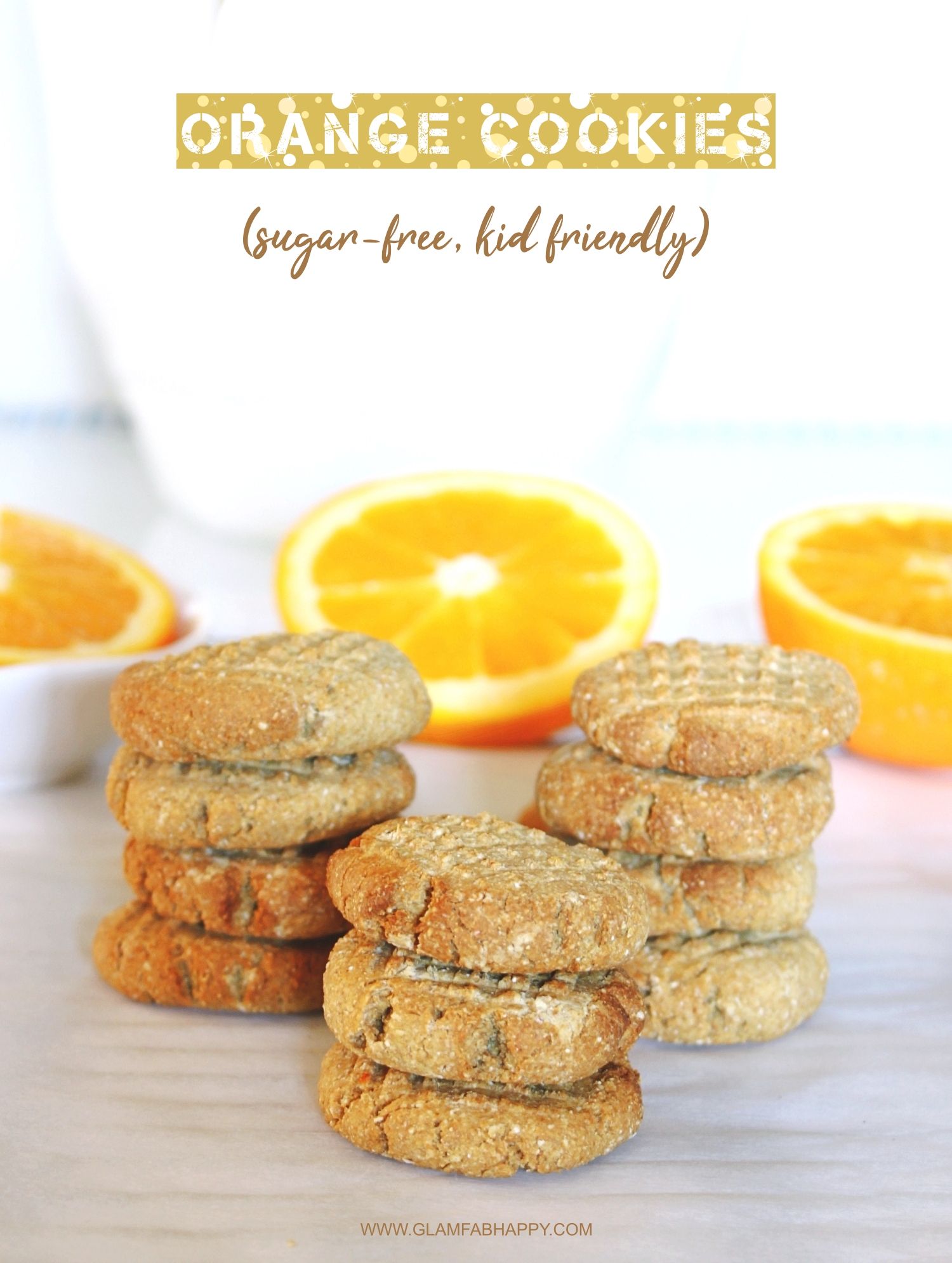 orange cookies with honey and oats kid toddler friendly sugar free simple quick easy healthy