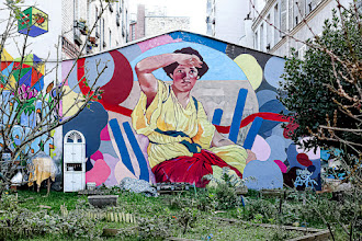 Sunday Street Art : Jomad - Jardin Fessart - rue Fessart - Paris 19