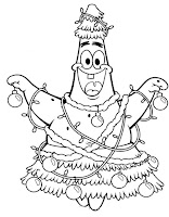 Decorated Patrick Star coloring page