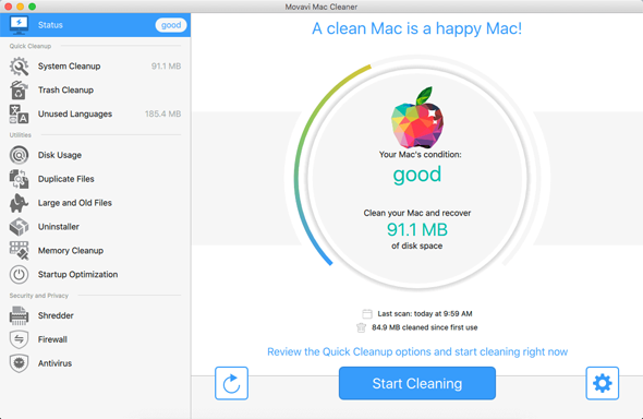 Movavi Mac Cleaner MacOS Utility