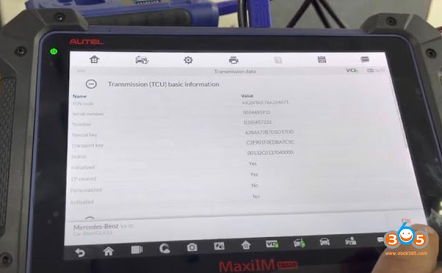 Program Mercedes GL450 Used TCU with Autel IM608 10