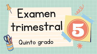 Examen trimestral quinto grado